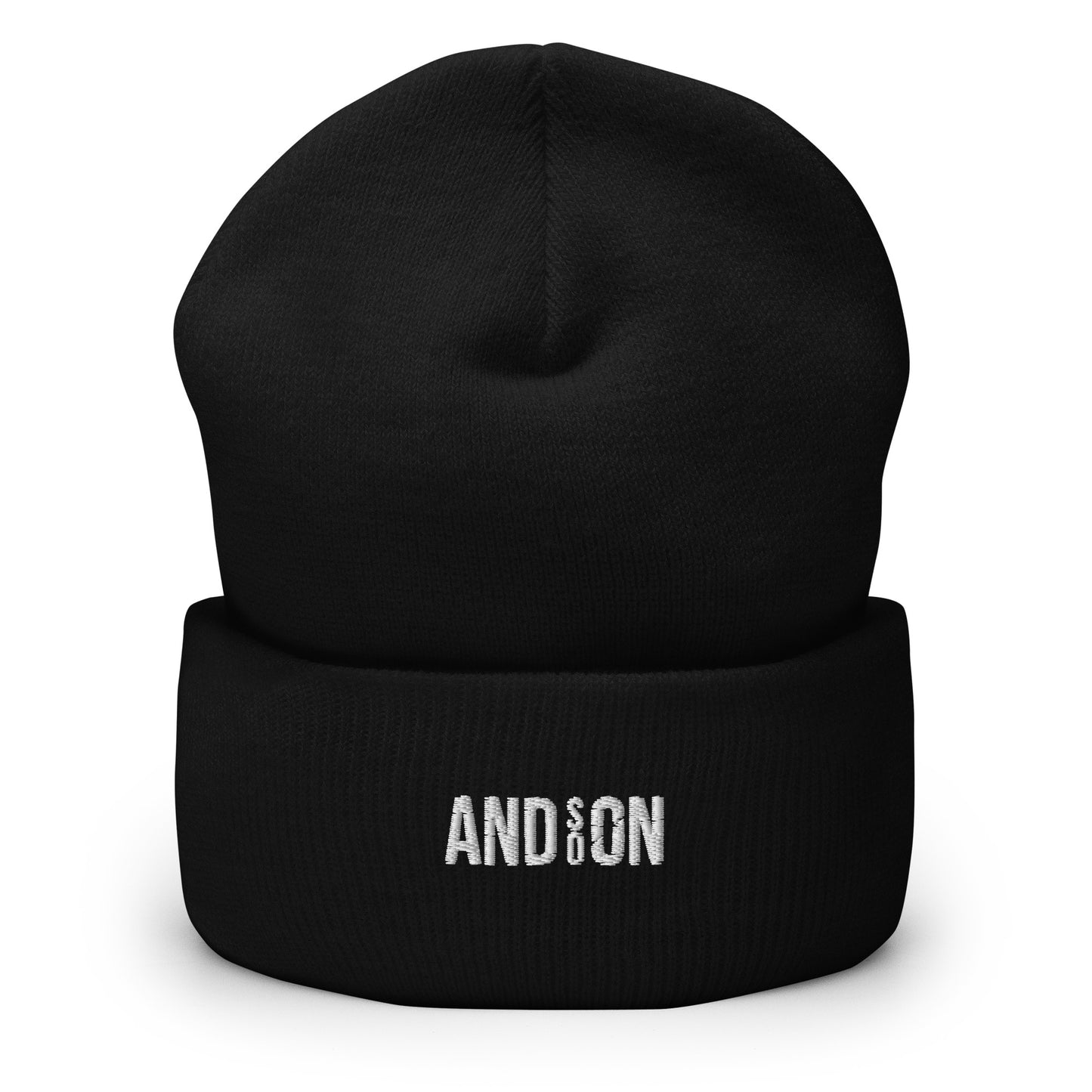 Umgeschlagene Beanie | AND SO ON - gestickt