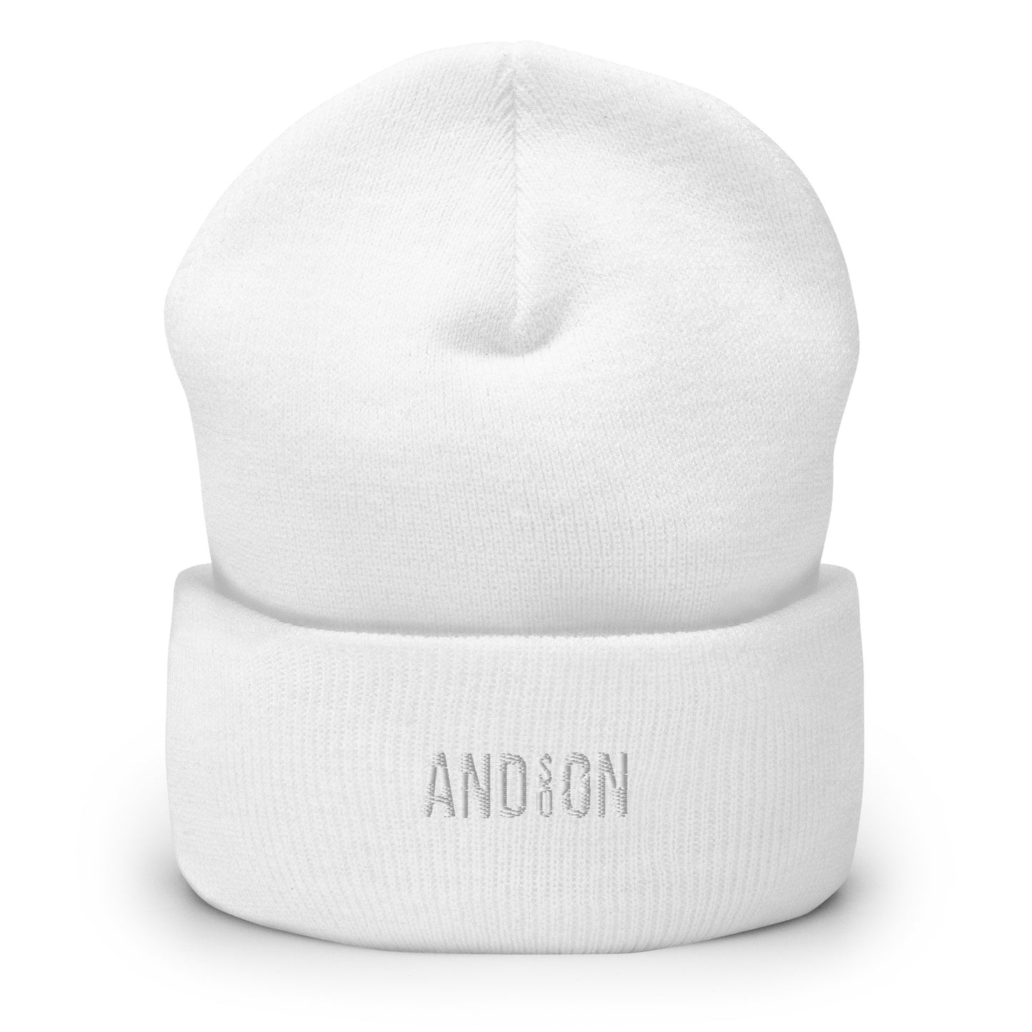 Umgeschlagene Beanie | AND SO ON - gestickt