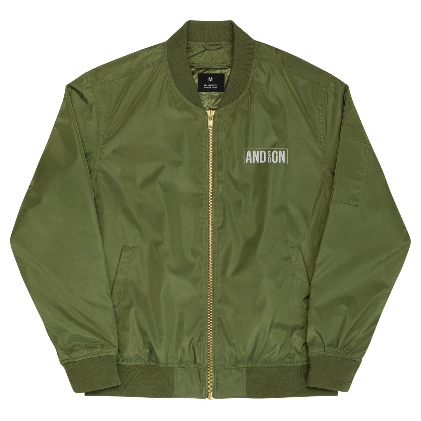 Premium Recycelte Bomberjacke | AND SO ON - gestickt