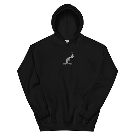 Unisex-Kapuzenpullover STOP HATING - gestickt