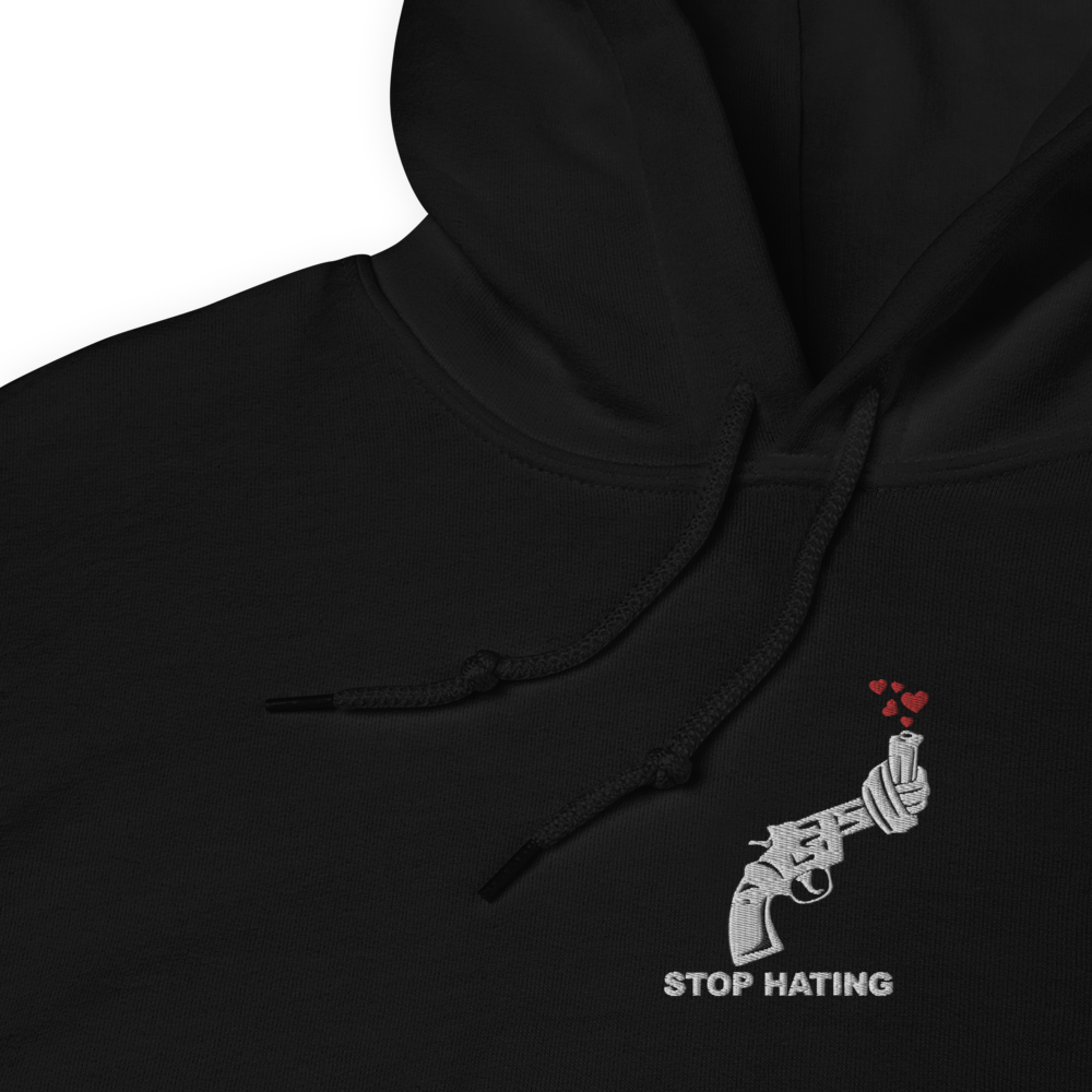 Unisex-Kapuzenpullover STOP HATING - gestickt