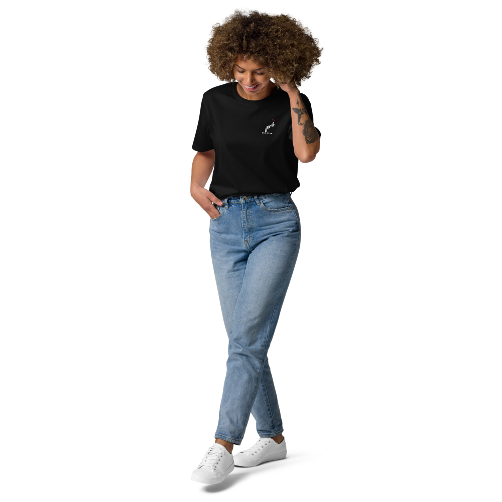 Unisex-Bio-Baumwoll-T-Shirt STOP HATING - gestickt
